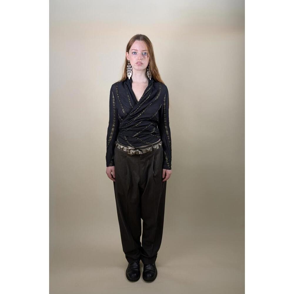 2010's vivienne westwood anglomania viscose wrap tie shirt